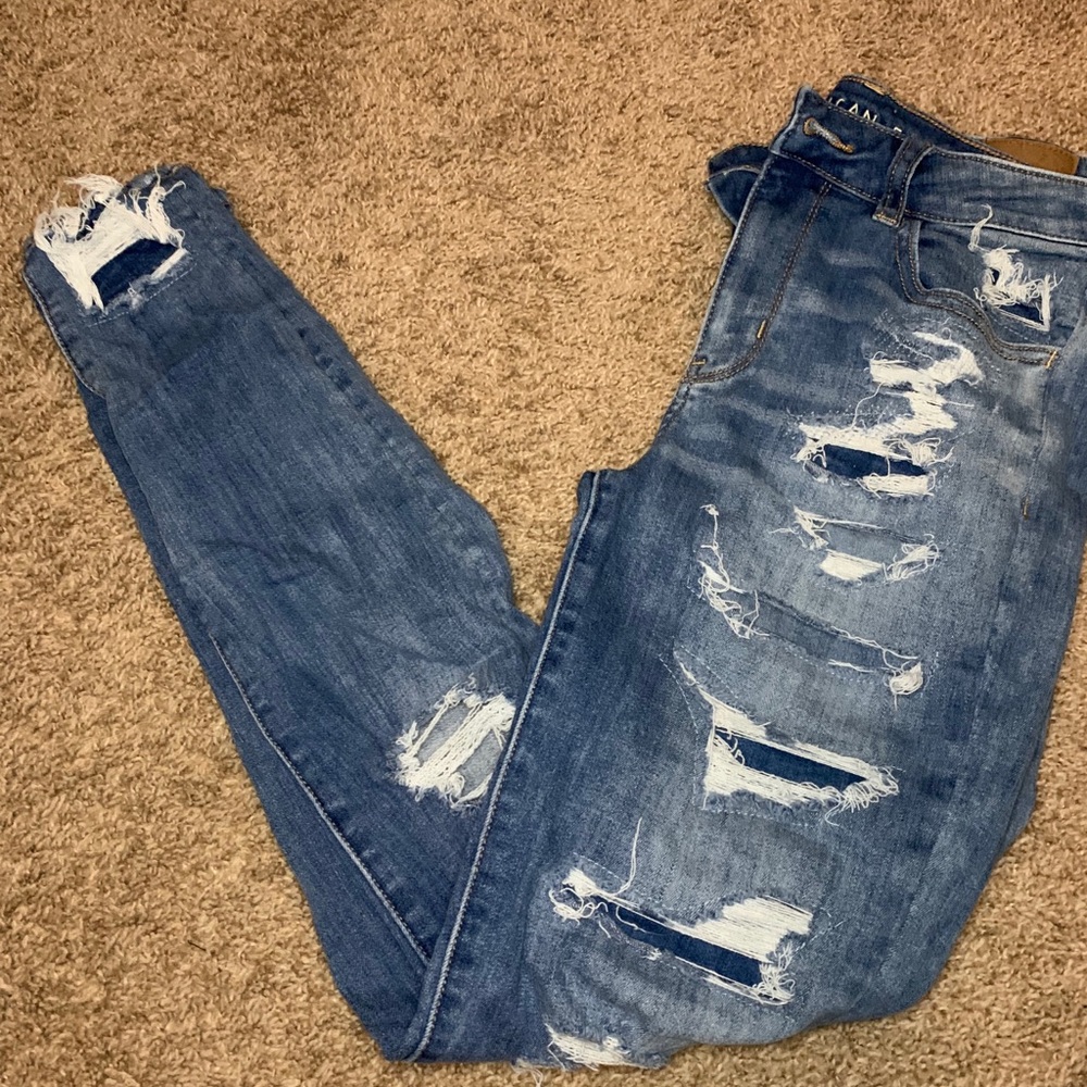 American Eagle Next Level Stretch Distressed Jeans